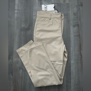 SOLD Zara Faux Leather High-Rise Mom-Fit Pants